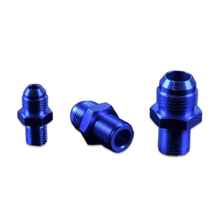 AN-10 AN10 JIC Flare to M20x1.5 Metric Male to Male Hose Adapter Blue
