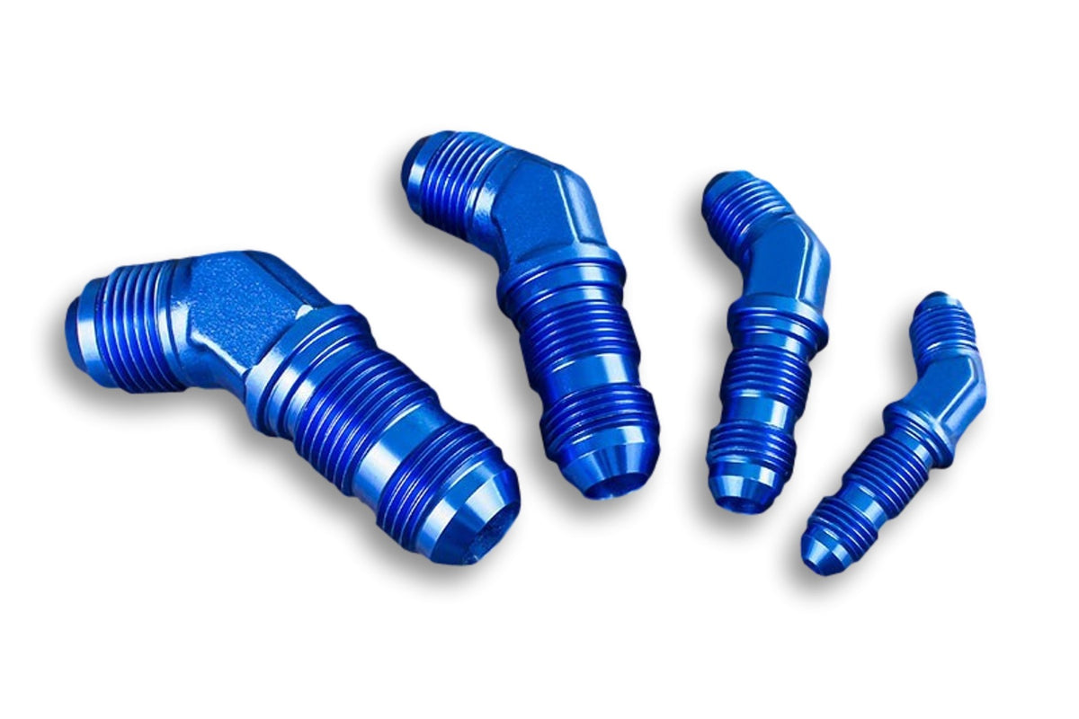 Adaptador AN12 JIC pasamuros 45° macho, racor para manguera