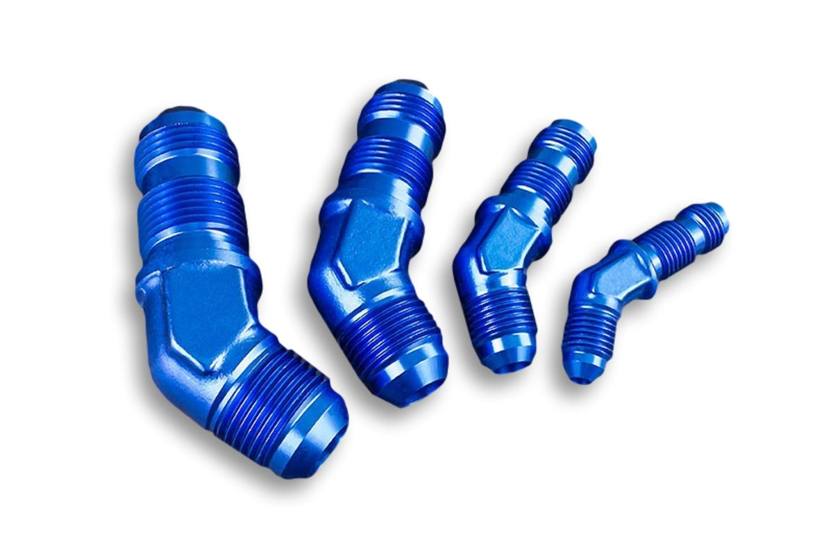 Adaptador AN12 JIC pasamuros 45° macho, racor para manguera