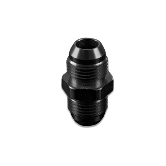 Adaptador de conexión de manguera JIC AN12 macho a AN12 macho, color negro.