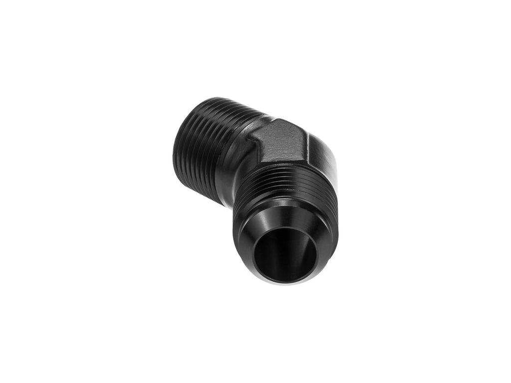 Adaptador racor recto 45° AN4 JIC Flare a 1/4 NPT