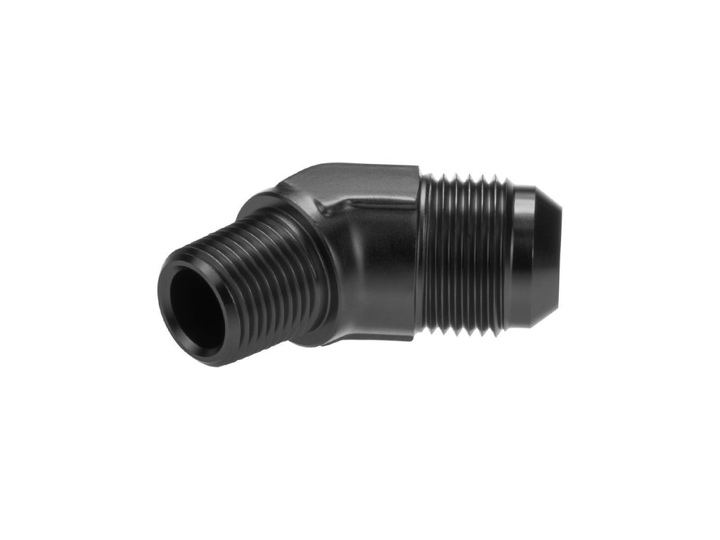Adaptador racor recto 45° AN4 JIC Flare a 1/4 NPT