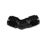 Adaptador AN4 de 45" con acoplamiento hembra-hembra para manguera, color negro.