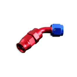 Conector de manguera AN-4 AN4 JIC de 45 grados con PTFE para combustible, color rojo.