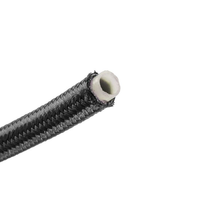 AN4 5mm (3/16") PTFE Teflon Braided Nylon Lined Fuel Hose Black.
