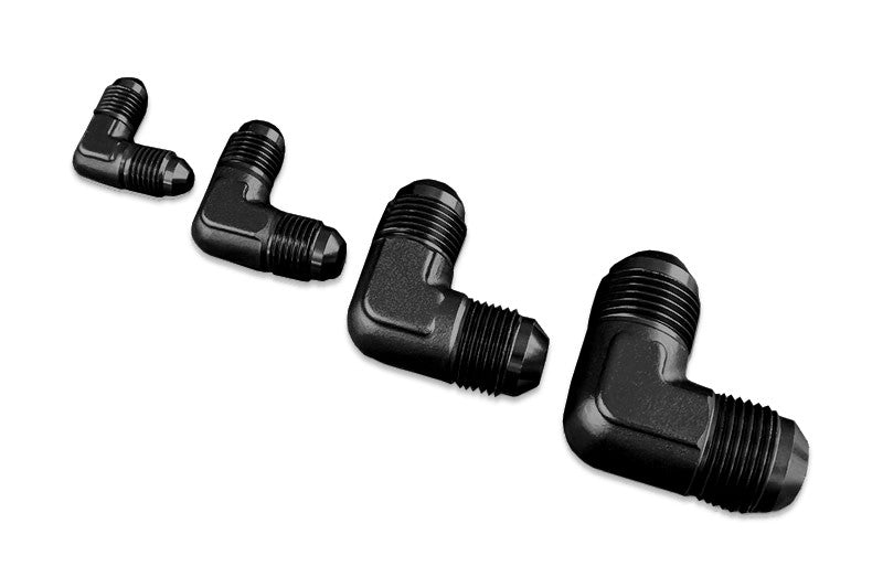 Adaptador AN4 acoplamiento macho-macho 90° para manguera