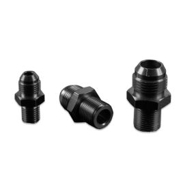 Adaptador de manguera recto AN-6 JIC a 1/4 NPT, color negro.