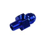 AN6 AN -6 to 1/4 NPT Inline Adapter for 1/8 NPT Fuel, Blue.