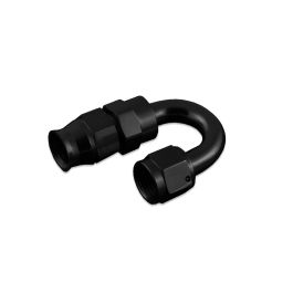 Conector de manguera AN-6 AN6 JIC de 180 grados con PTFE para combustible, extremo negro