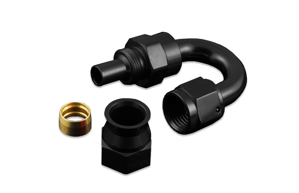 Terminal de manguera PTFE AN -6 AN6 JIC 180° para combustible y aceite
