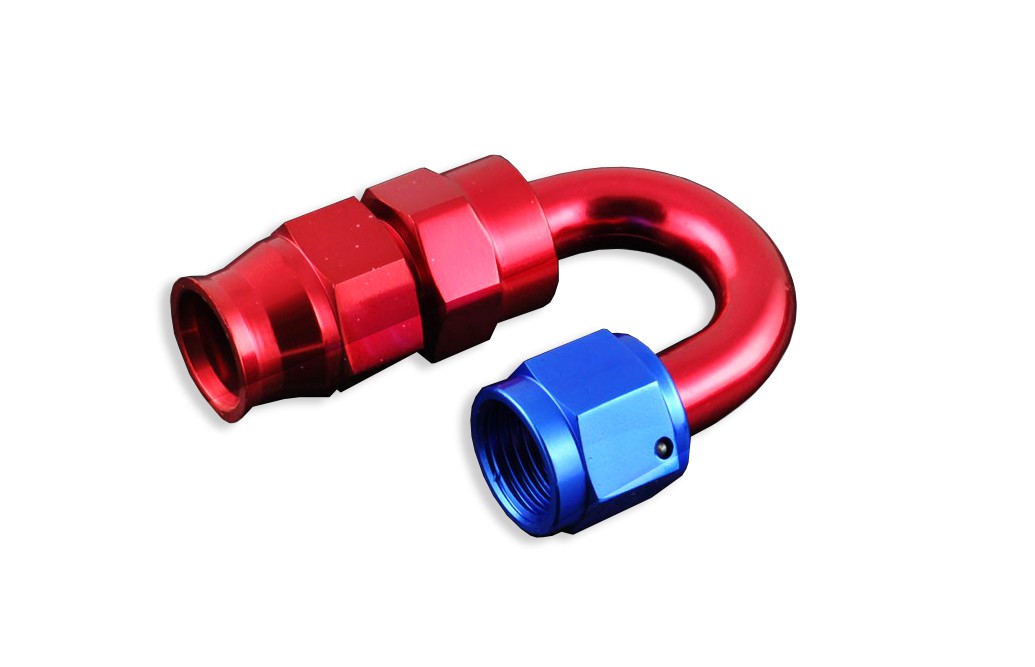 Terminal de manguera PTFE AN -6 AN6 JIC 180° para combustible y aceite