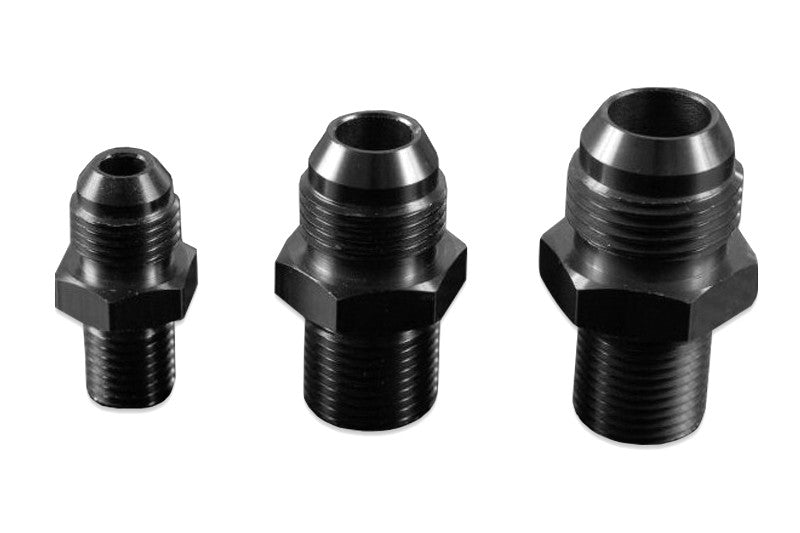 Adaptador racor recto AN-6 AN6 JIC Flare a 3/8 NPT negro