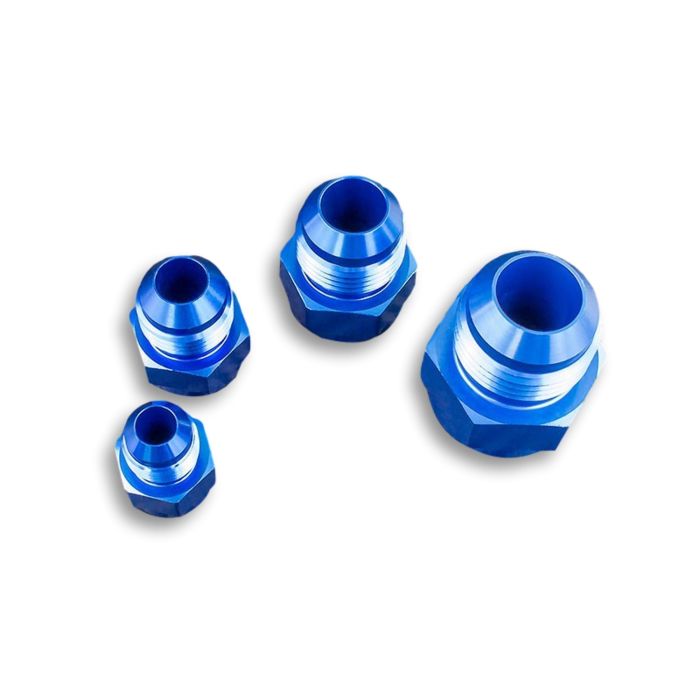 AN6 Male to AN4 Female Reducer JIC Hose Fitting Adapter, Blue.