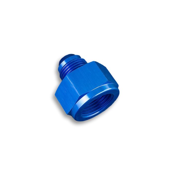 AN6 Female to AN4 Male Reducer JIC Hose Fitting Adapter, Blue.