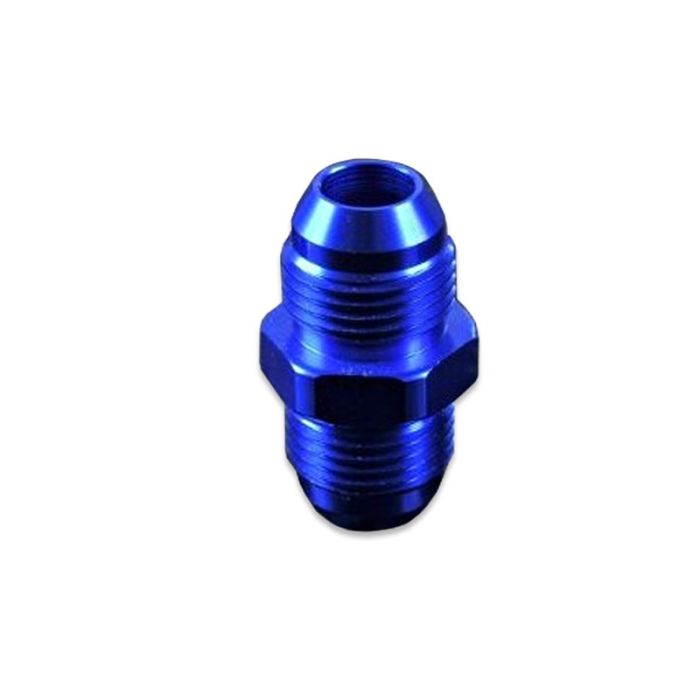 JIC AN6 Male to AN6 Male Hose Union Adapter, Blue.