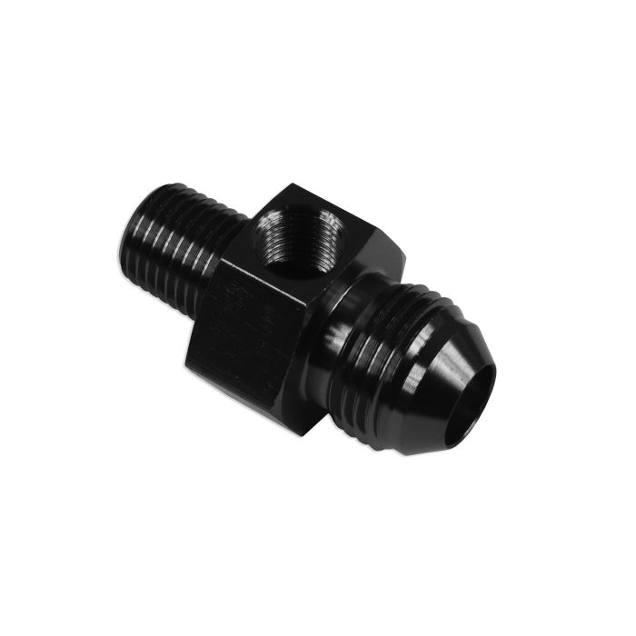 AN8 AN -8 to 1/4 NPT In-Line Fuel and Oil Adapter 1/8 NPT Black