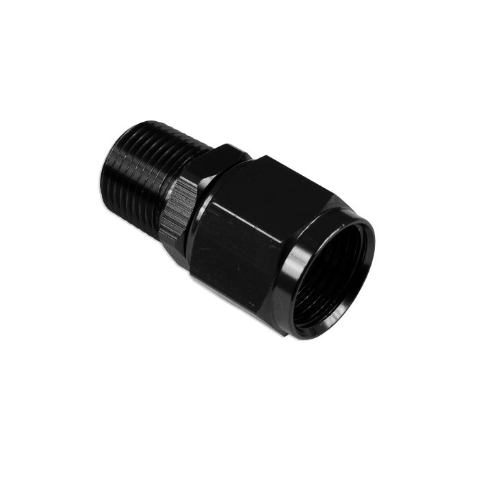 AN-8 AN8 JIC Flare to 1/4 NPT Female-Male Straight Hose Fitting Adapter, Black.