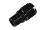 Adaptador racor recto AN-8 AN8 JIC Flare hembra a 1/4 NPT macho negro