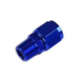 AN-8 AN8 JIC Flare to 1/8 NPT female-male straight hose fitting adapter Blue