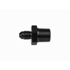 Adaptador de manguera recto AN8 JIC a 3/4 NPT, color negro.