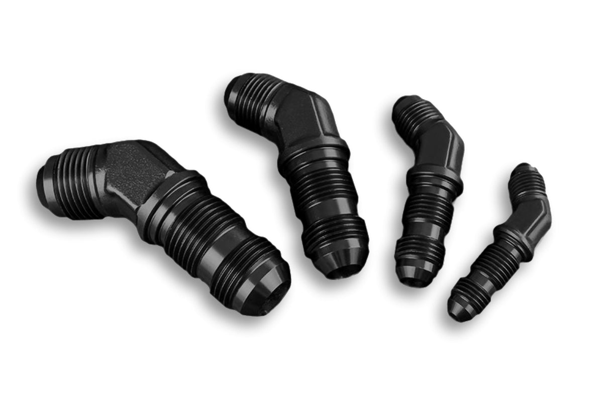 Adaptador AN8 JIC pasamuros macho 45° para manguera de combustible