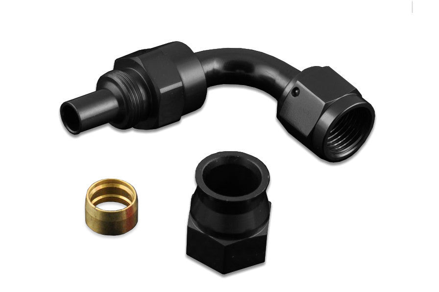 Terminal de manguera PTFE AN -8 AN8 JIC 90° para combustible y aceite