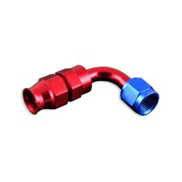 AN-8 AN8 JIC Conector de manguera de PTFE para combustible de 90 grados, extremo rojo
