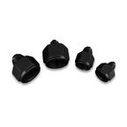 Adaptador AN8 hembra a AN6 macho JIC para manguera, color negro.