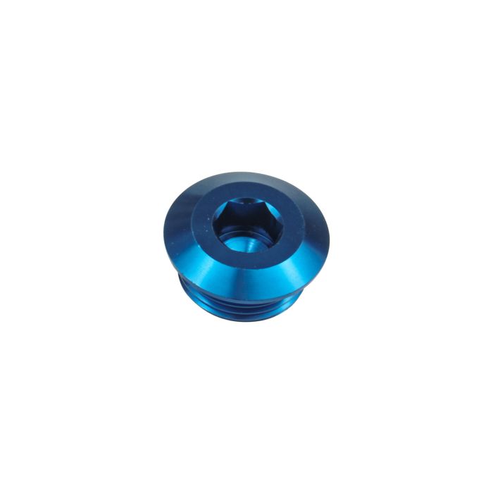 AN8 Tapón ciego hexagonal Allen Adaptador macho para combustible/aceite azul