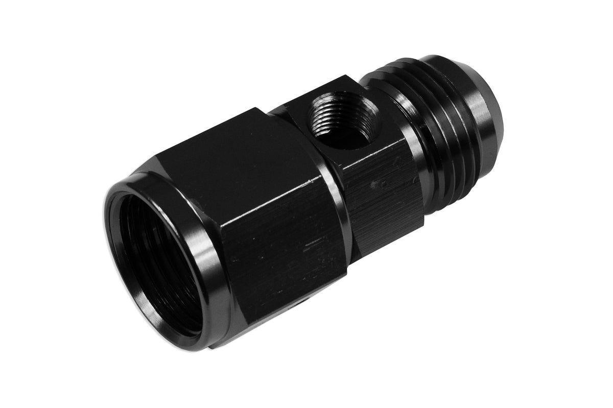 Adaptador en T AN8 AN-8 hembra-macho con puerto en línea 1/8 NPT para manómetro de presión de combustible/aceite