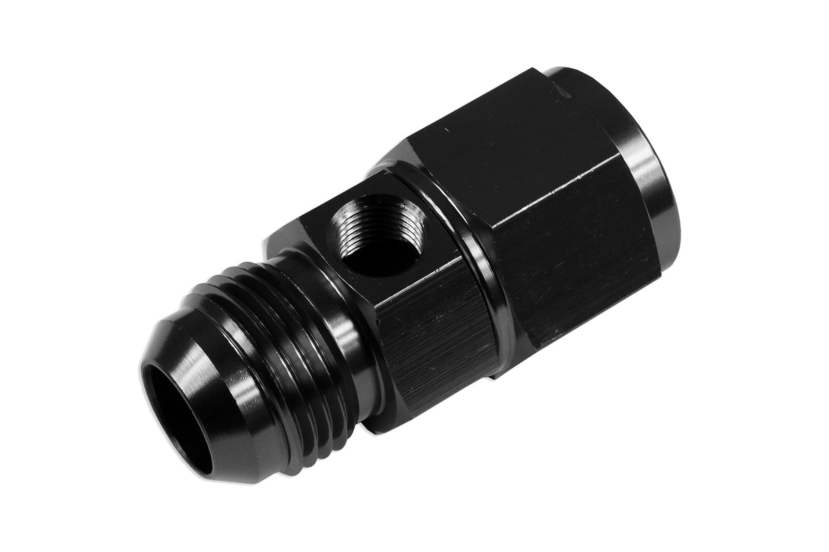 Adaptador en T AN8 AN-8 hembra-macho con puerto en línea 1/8 NPT para manómetro de presión de combustible/aceite