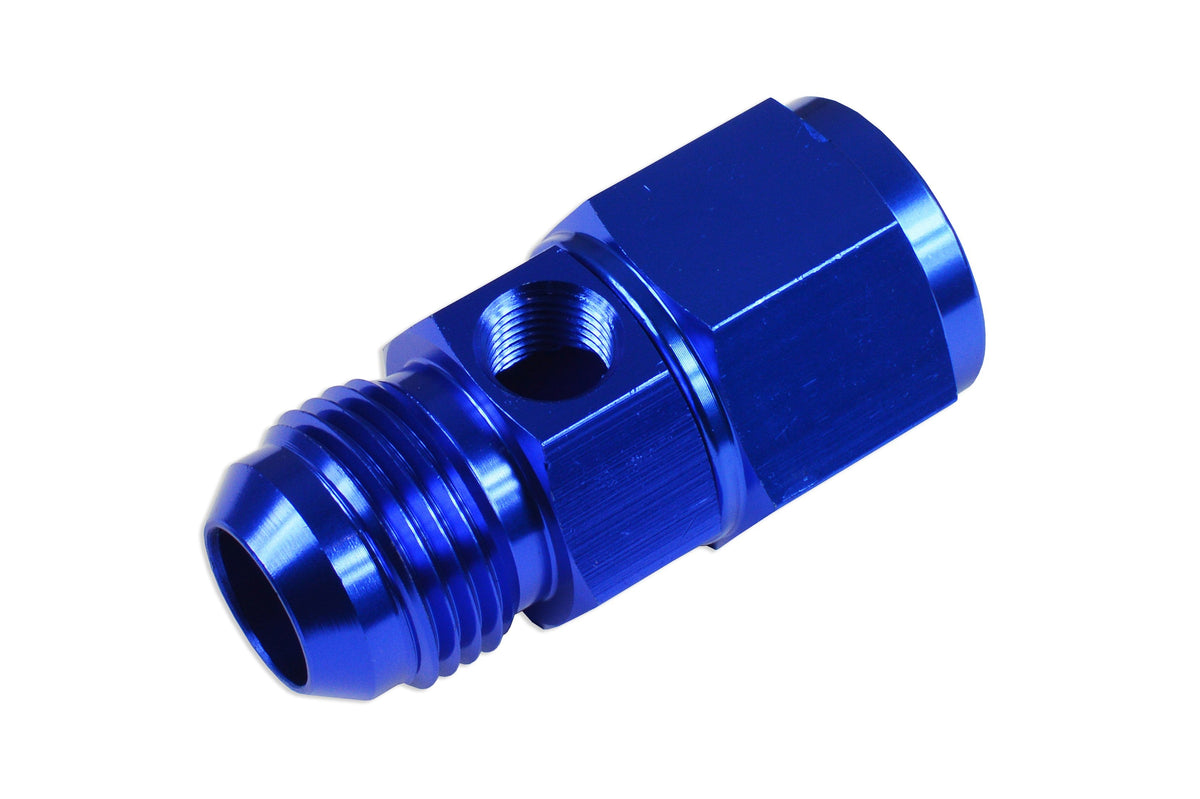Adaptador en T AN8 AN-8 hembra-macho con puerto en línea 1/8 NPT para manómetro de presión de combustible/aceite