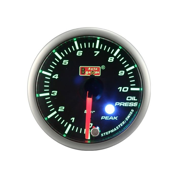 Indicador de presión de aceite Auto Gauge verde