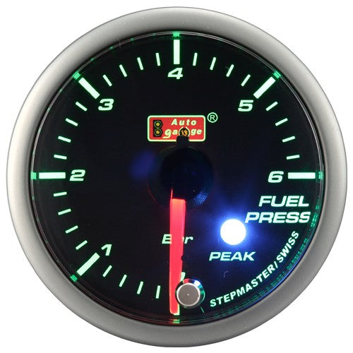 Indicador de presión de combustible Auto Gauge verde