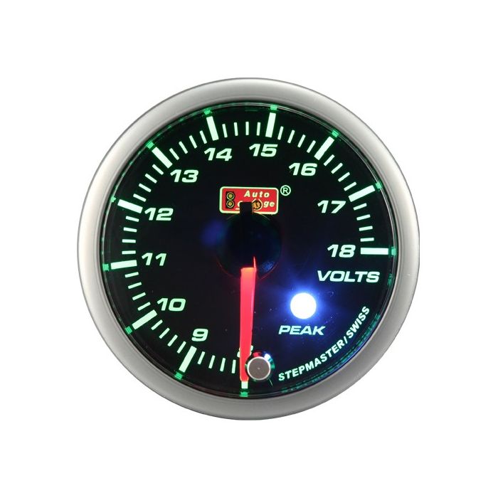Indicador de voltaje del auto azul