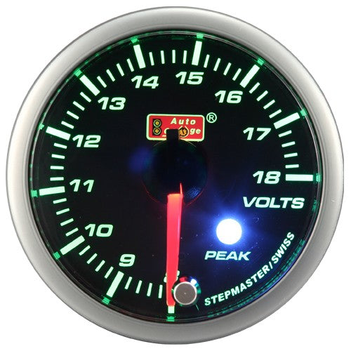 Indicador de voltaje Auto Gauge verde