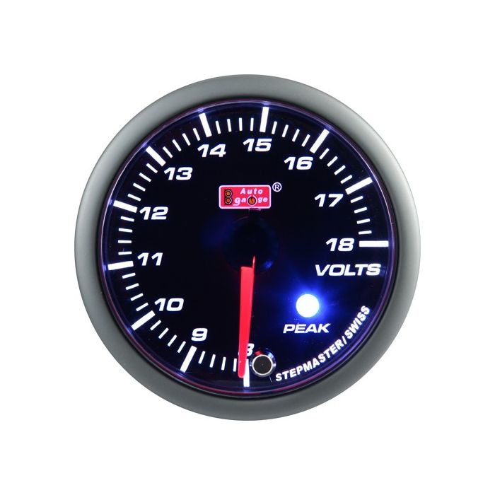 Indicador de voltaje del auto en verde