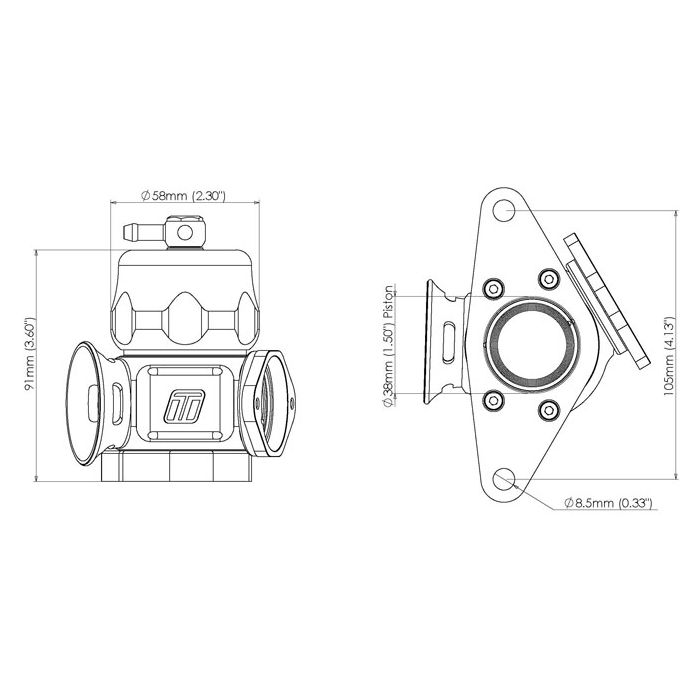 Turbosmart TS-0205-1015 Dual Port BOV Blow-Off Valve for Subaru Forester XT WRX STI
