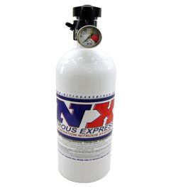4.5kg 10Lb Bottle W/ Lightning 500 Valve (6.89 Dia. X 20.19 Tall) W/ Gauge Nitrous Express NX 11101