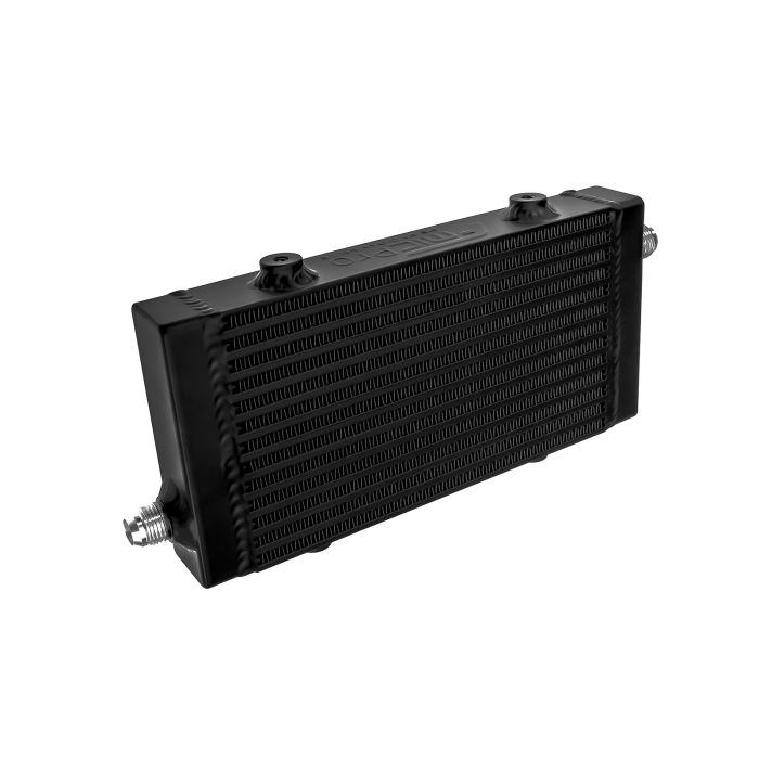 FMIC.Pro Oil Cooler 240x140x40, asymmetrical oil inlet, black.
