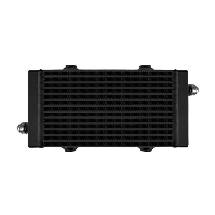 FMIC.Pro Oil Cooler 240x140x40, asymmetrical oil inlet, black.