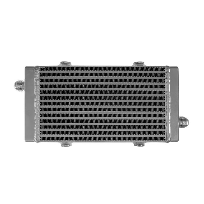 FMIC.Pro 240x140x40 asymmetrical oil cooler, silver oil inlet