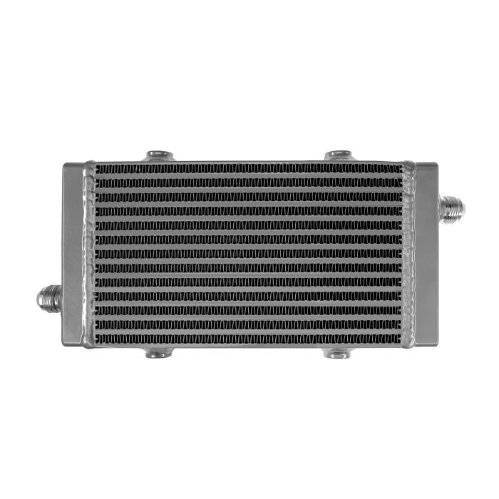 FMIC.Pro 240x140x40 asymmetrical oil cooler, silver oil inlet