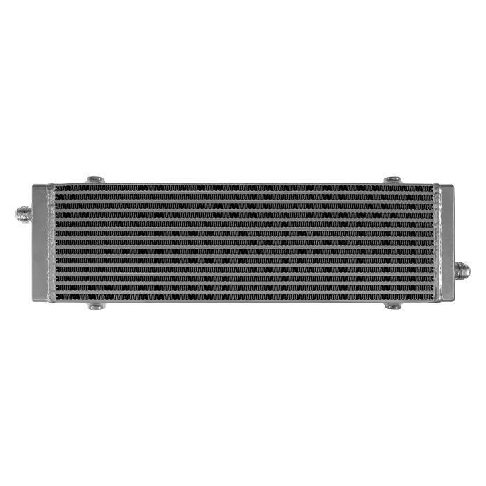 FMIC.Pro 470x140x40 asymmetrical oil cooler, silver oil inlet