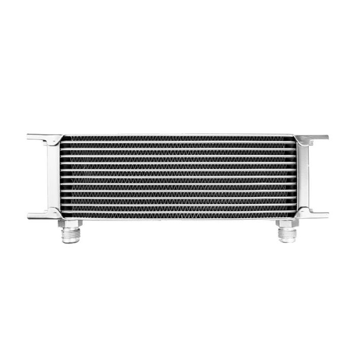 13-row male oil cooler, 7/8" (AN10) male thread, silver.
