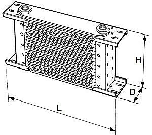 Radiador de aceite Setrab Proline 10 filas 330 x 76 mm (235 mm)