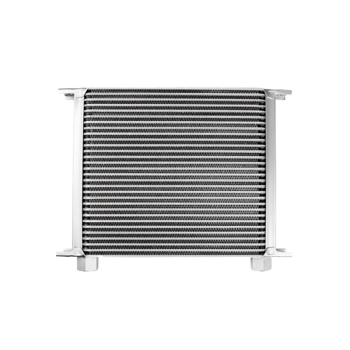 30-row female oil cooler, 1/2" female thread, silver.