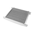 30-row female oil cooler, 1/2" female thread, silver.