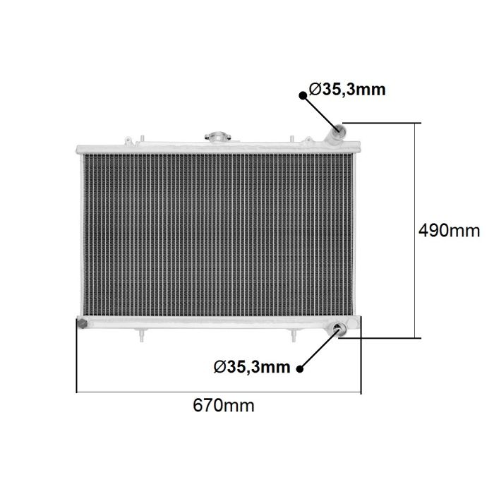 Competition radiator with water cooler for Nissan 200sx s13 CA18DET, Skyline R32 RB20
