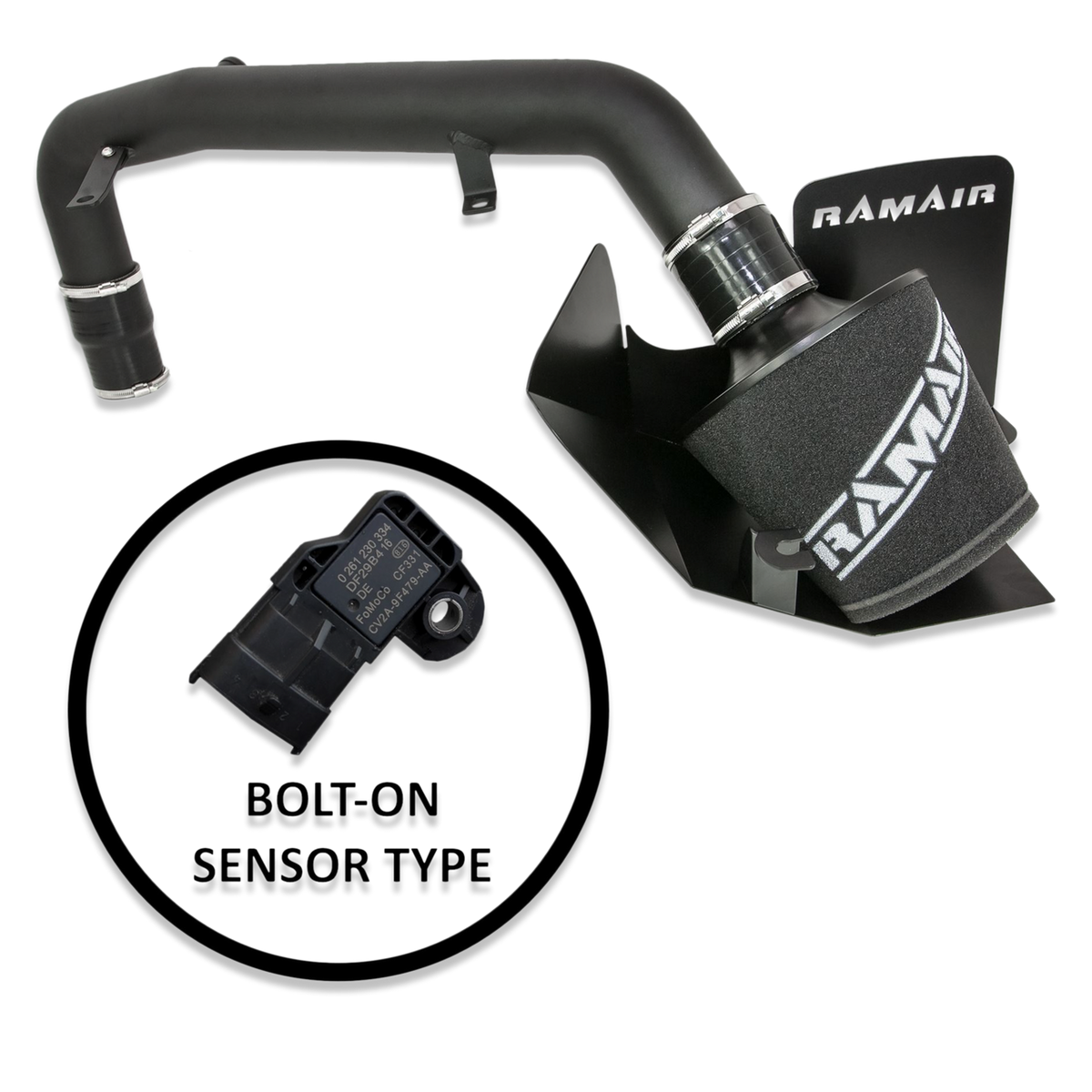 Kit de admisión con filtro de aire Ramair JSK-115-BOLT para Ford Focus MK3 2.0 ST Ecoboost